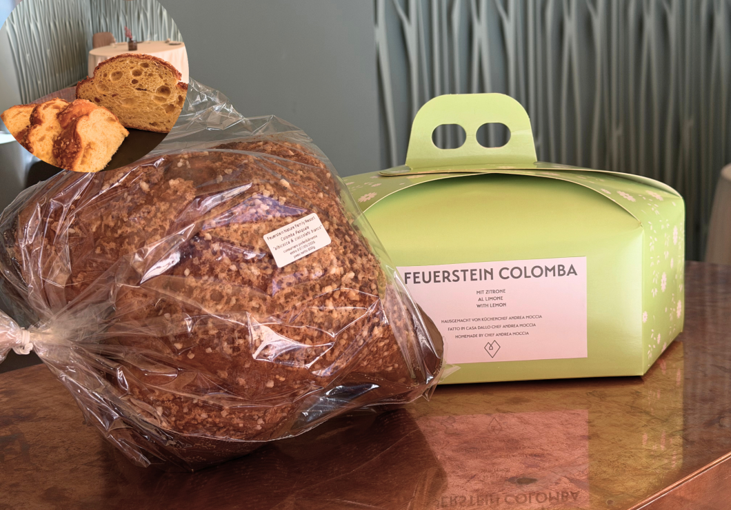 Our chef Andrea Moccia has baked a Colomba for Easter for our guests.