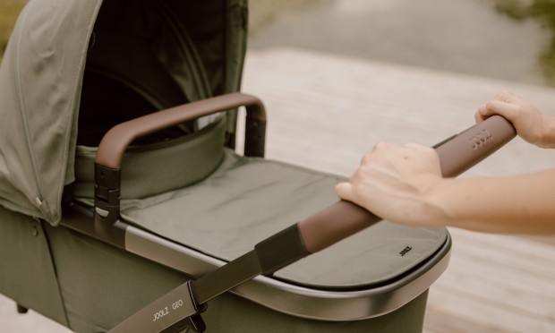 The new Joolz Geo is being pushed across the Feuerstein grounds.