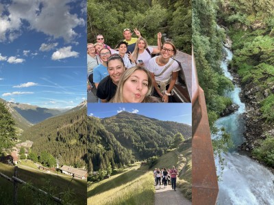 Feuerstein employees hiking and taking selfies