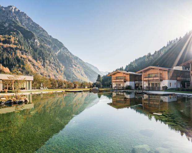 Godetevi il panorama durante una giornata alla spa con i bambini nell'hotel per famiglie Feuerstein in Alto Adige