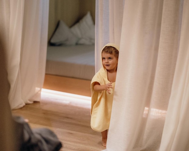 Child hides in the family quiet room