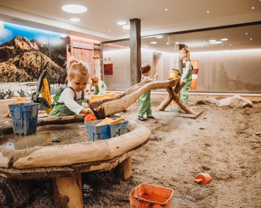 Children in the mud room