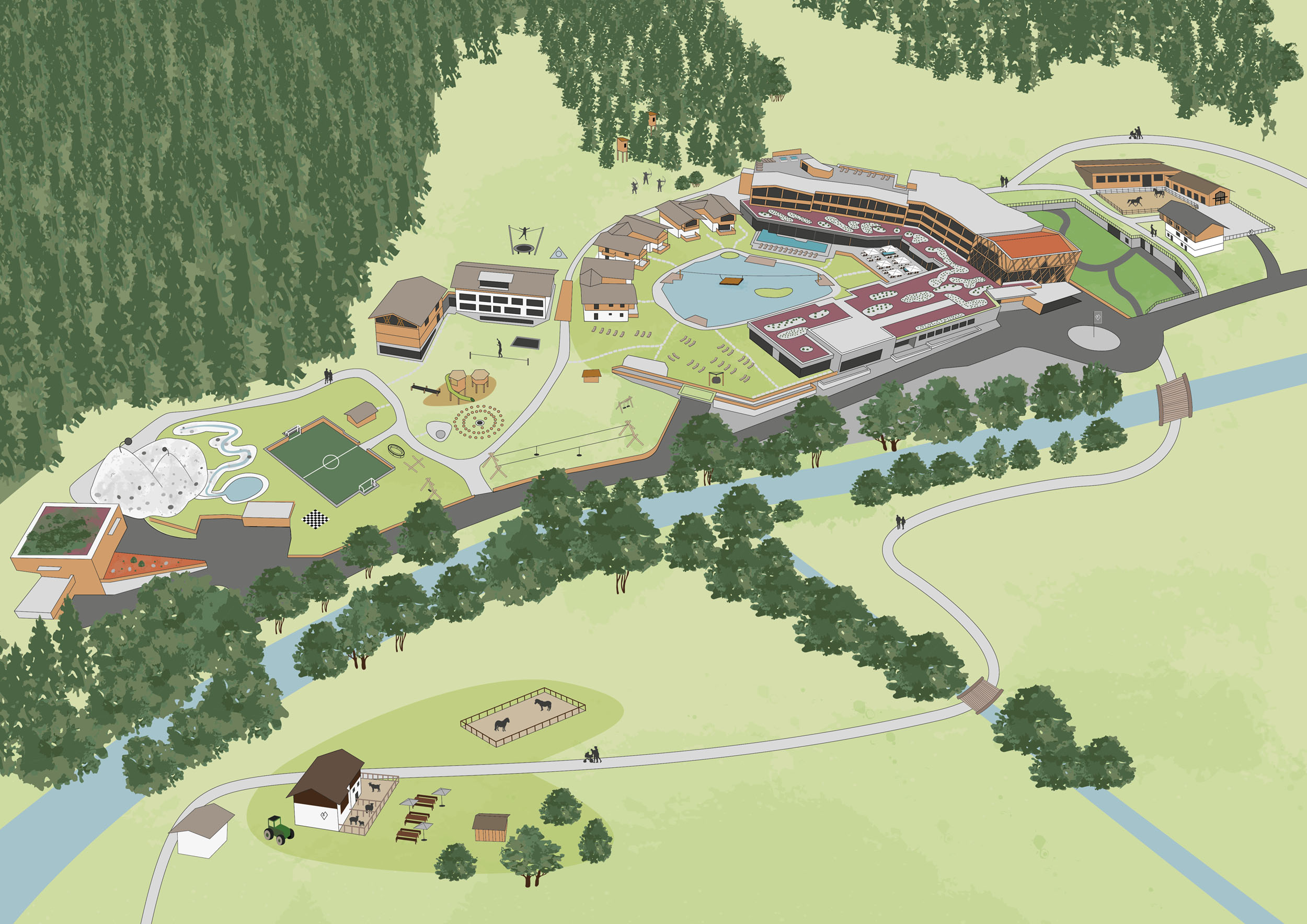 Mappa del resort Feuerstein in estate