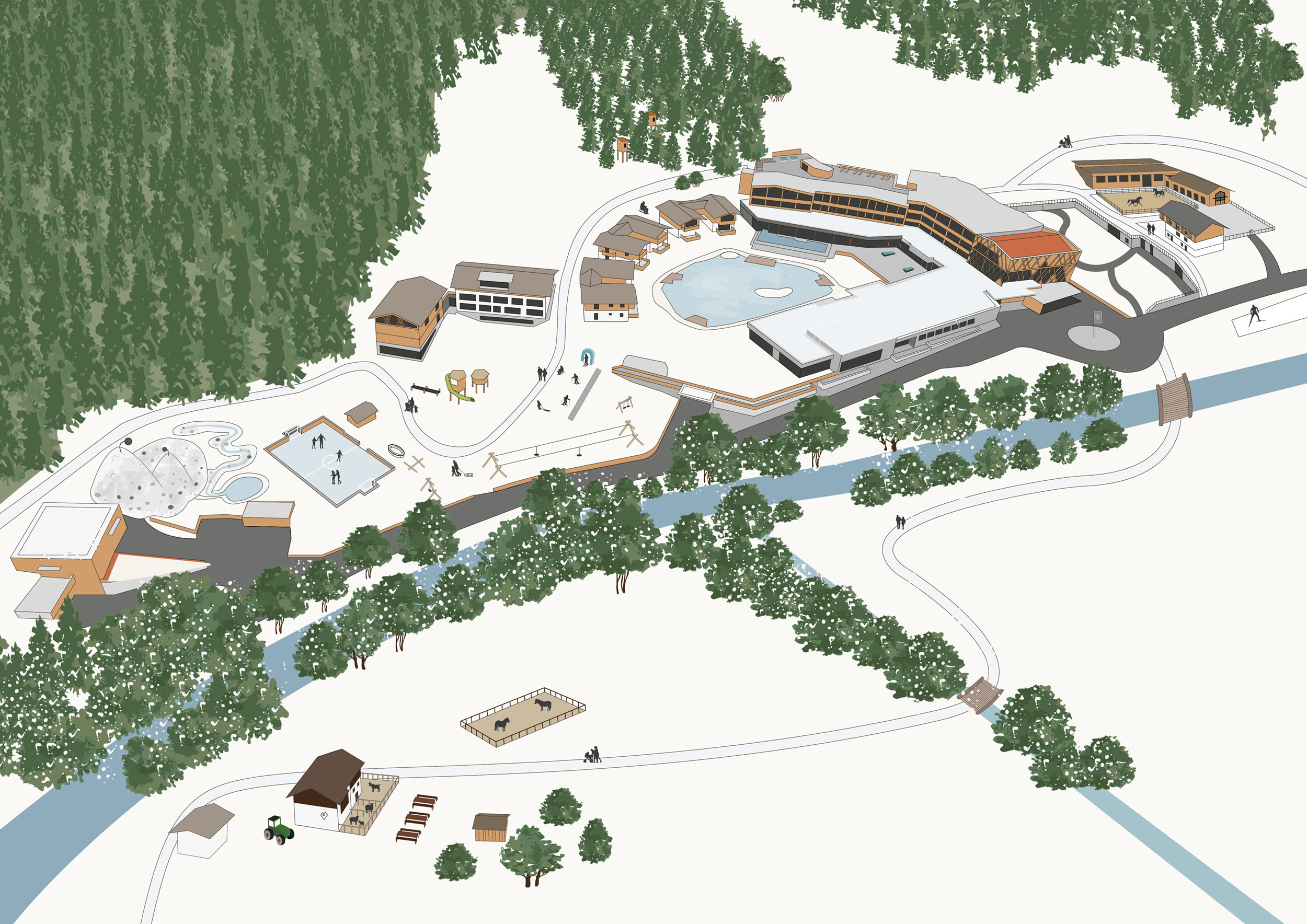 Mappa del resort Feuerstein in inverno