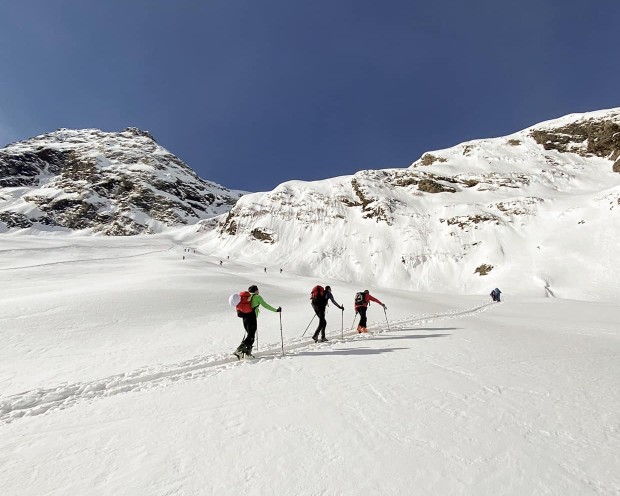 Ski tour near the Feuerstein family hotel, the ideal place for a family holiday in the mountains