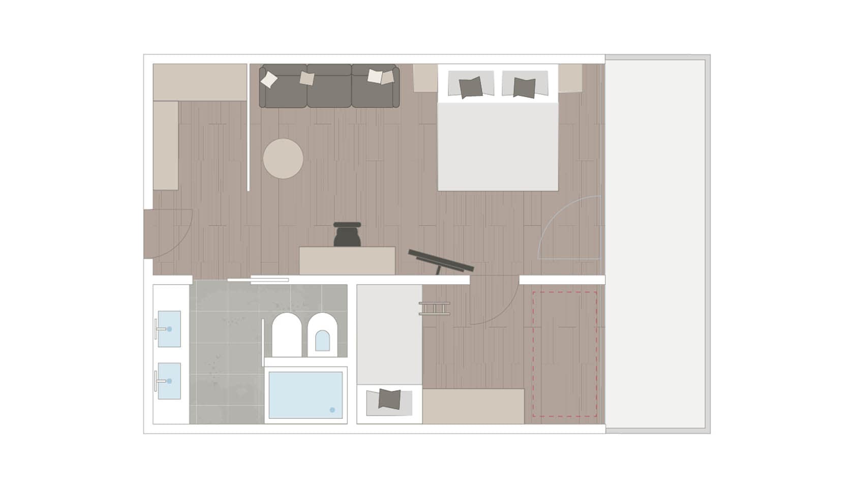 Zimmerplan des Familienzimmer Amethyst